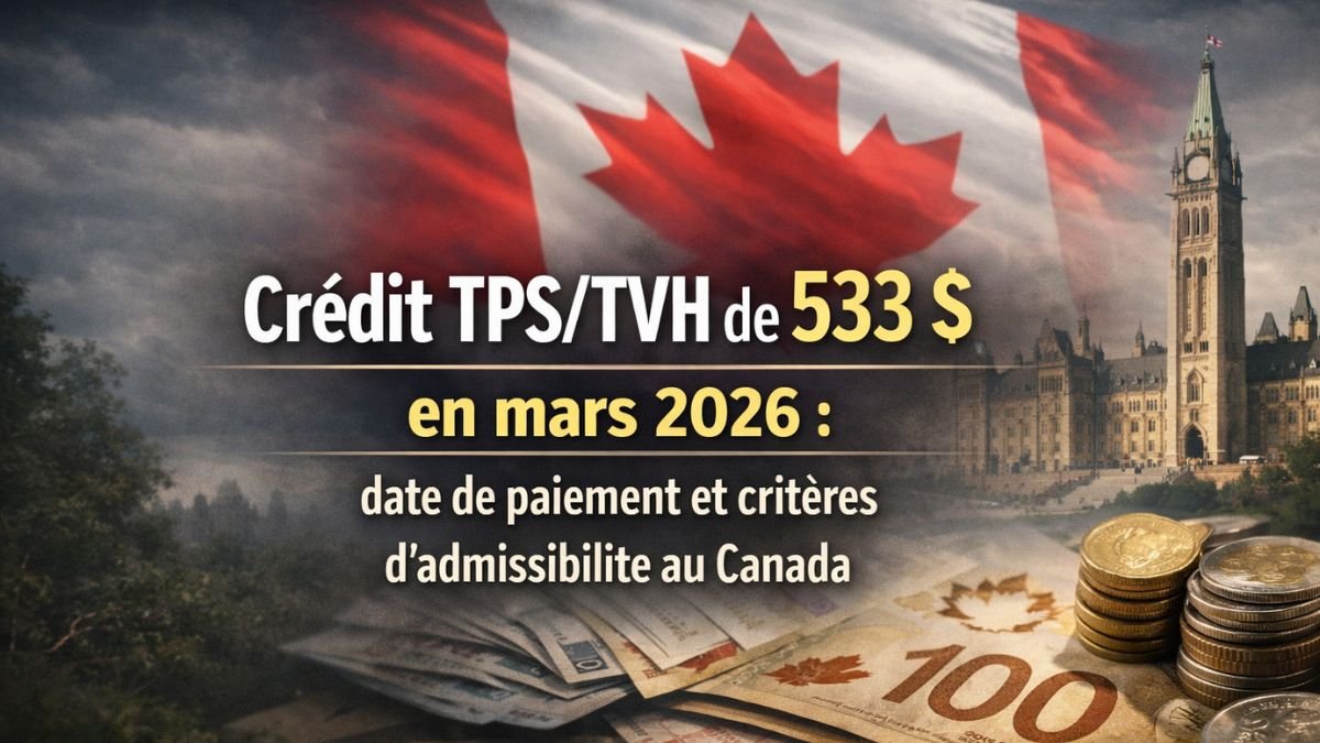 Crédit TPS/TVH de 533 $ en mars 2026 : date de paiement et critères d’admissibilité au Canada