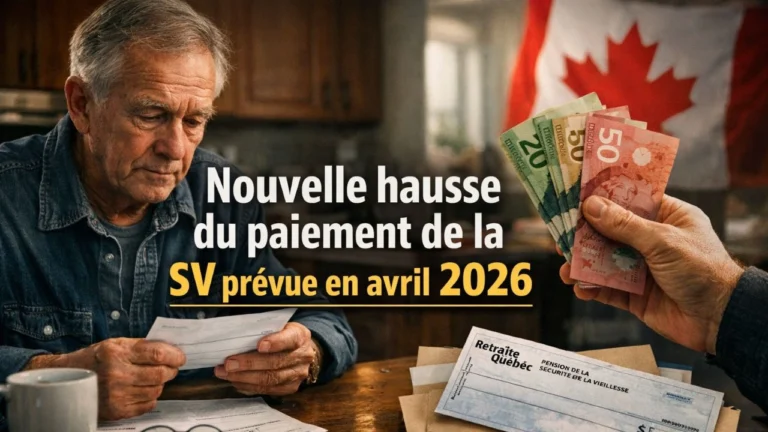 Nouvelle hausse du paiement de la SV prévue en avril 2026